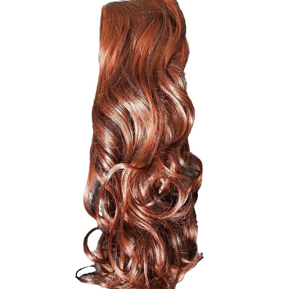 Chelsey Smith Crowns Single Weft Halo Extensions-Auburn with Dark Copper Highlig - Picture 1 of 6